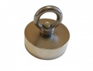 Supermagnet uten stålhus. Ren magnet, tiltrekning alle retninger. Ca 250 kg styrke. Med øyebolt thumbnail