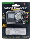Hodelykt, 200 lumen og oppladbar. Av/på sensor. thumbnail