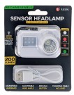Hodelykt, 200 lumen og oppladbar. Av/på sensor. thumbnail