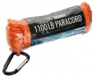 15 meter, 5mm paracord tau, Orange m/karabinkrok thumbnail