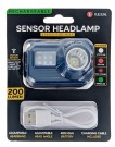 Hodelykt, 200 lumen og oppladbar. Av/på sensor. thumbnail