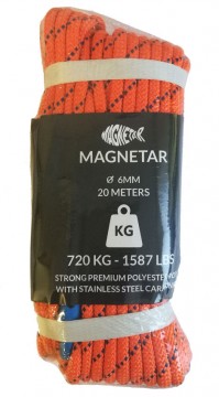 20 meter Magnetar 6mm tau kit med karabinkrok