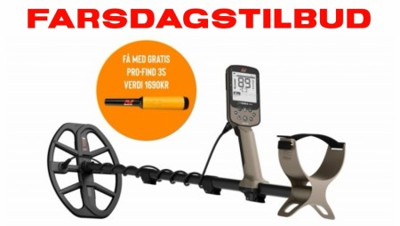Pakketilbud Farsdag! Minelab X-Terra Elite metalldetektor. Fra 14 år.