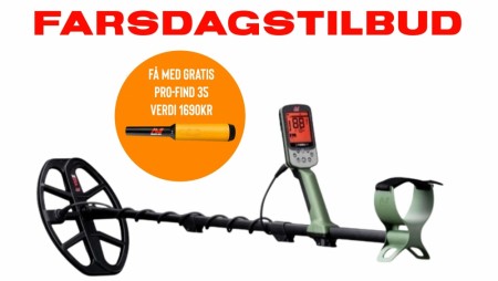 Pakketilbud Farsdag! Minelab X-Terra Pro metalldetektor. Fra 14 år