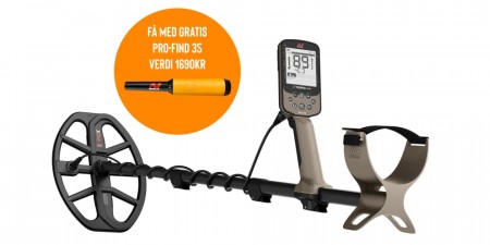 Pakketilbud! Minelab X-Terra Elite metalldetektor. Fra 14 år.